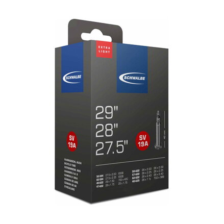 SCHWALBE Duše SV19A 27.5x2.00/2.35 29x1.75/2.40 40mm (40/62-584/635) 140g exlight
