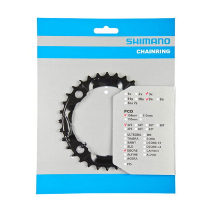 SHIMANO FC-M590 Převodník 32z. Deore černý 104mm