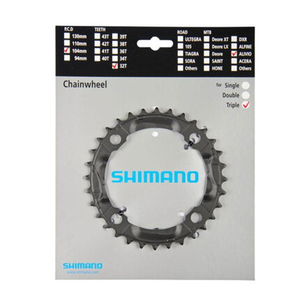 SHIMANO FC-M430 9-k. Převodník 32z. Alivio černý 104mm