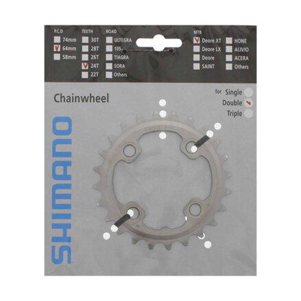 SHIMANO FC-M785 Převodník 24z. XT stříbr. 64mm