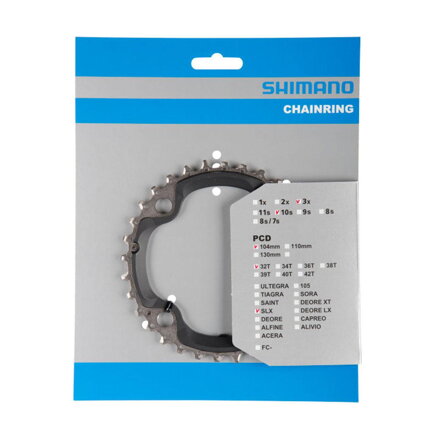 SHIMANO Kliky 32z. FC-M670 SLX stříbr. 104mm
