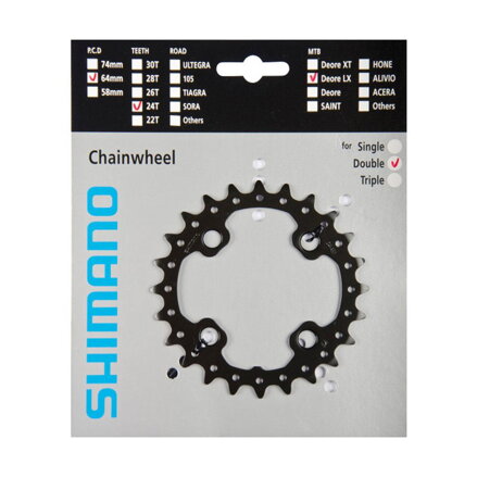 SHIMANO FCFC-M675 Převodník 24z. SLX černý 64mm