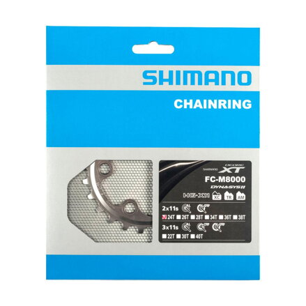 SHIMANO FC-M8000 Převodník 24z. XT 34/24z. černý 64mm