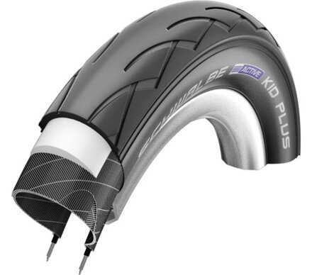 SCHWALBE Plášť KID PLUS (47-288) 14x1.75 Active 50EPI PunctureGuard 450g Černý
