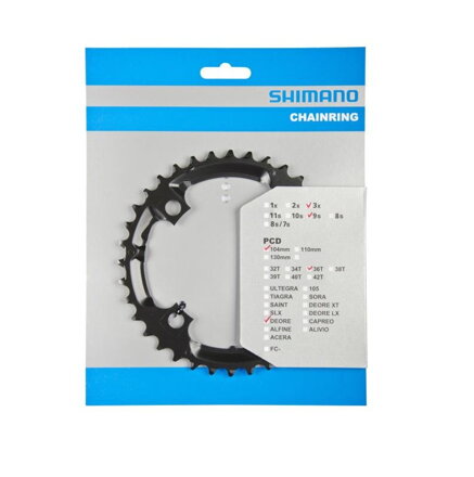 SHIMANO 36z.FC-M590 Převodník Deore černý 104mm