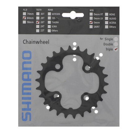 SHIMANO FC-M590/M4060 9-k. Převodník 26z. 64mm