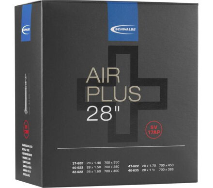SCHWALBE Duše AIR PLUS SV17AP 700x37/45C FV (37/47-622/635) 40mm 270g