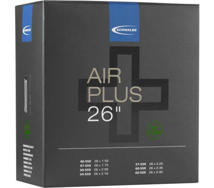 SCHWALBE Duše AIR PLUS AV13AP 26x1.50/2.50 AV(40/62-559) 40mm 290g