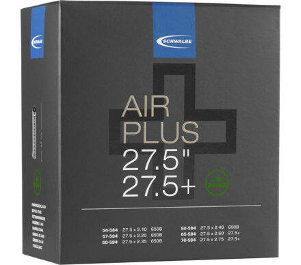 SCHWALBE Duše AIR PLUS AV21+AP 27.5x2.10/3.00 AV(54/70-584) 40mm 400g