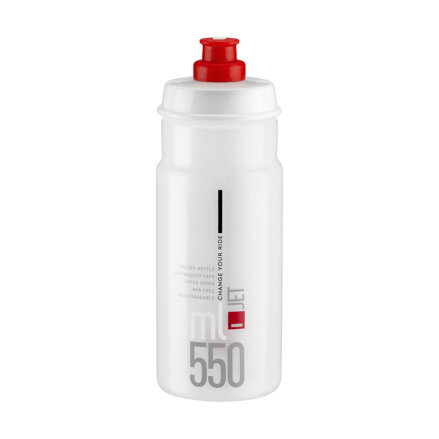 ELITE Láhev JET 550 transparentní červené logo