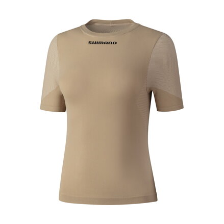 SHIMANO Triko dámské VERTEX SS BASE LAYER světle hnědé