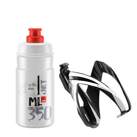 ELITE Láhev s košíkem set CEO červené logo, 350 ml