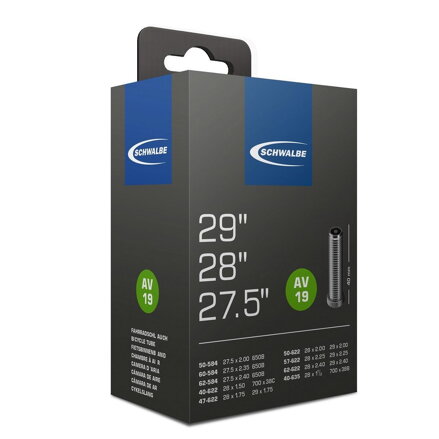 SCHWALBE Duše AV19 27.5x2.00/2.35 29x1.75/2.40 AV 40mm (40/62-584/635) 220g