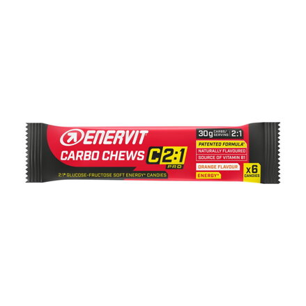 ENERVIT Cukríky CARBO CHEWS C2:1 pomeranč 6ks