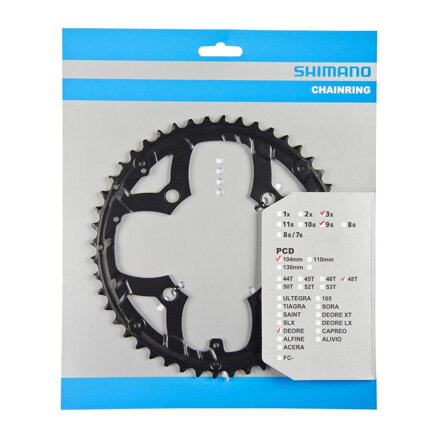 SHIMANO FC-M590/FC-M591 9-k. Převodník 48z. černý 104mm