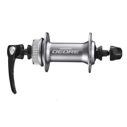 SHIMANO HB-M595 Náboj přední Deore 32d. R.U. stříbr. Center Lock