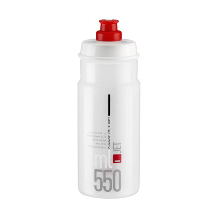 ELITE Láhev JET 550 transparentní červené logo