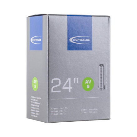 SCHWALBE Duše AV9 24x1 1/8/1.75 40mm (28/47-507/541) 130g