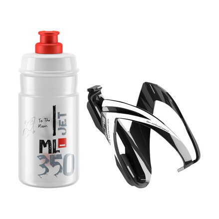 ELITE Láhev s košíkem set CEO červené logo, 350 ml