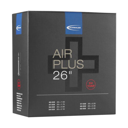 SCHWALBE Duše AIR PLUS SV13AP 26x1.50/2.50 FV(40/62-559) 40mm 290g