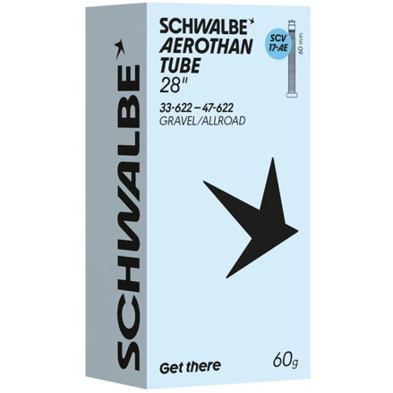 SCHWALBE Duša AEROTHAN TUBE SCV17-AE (33/47-622) SCV 60mm 60g TPU