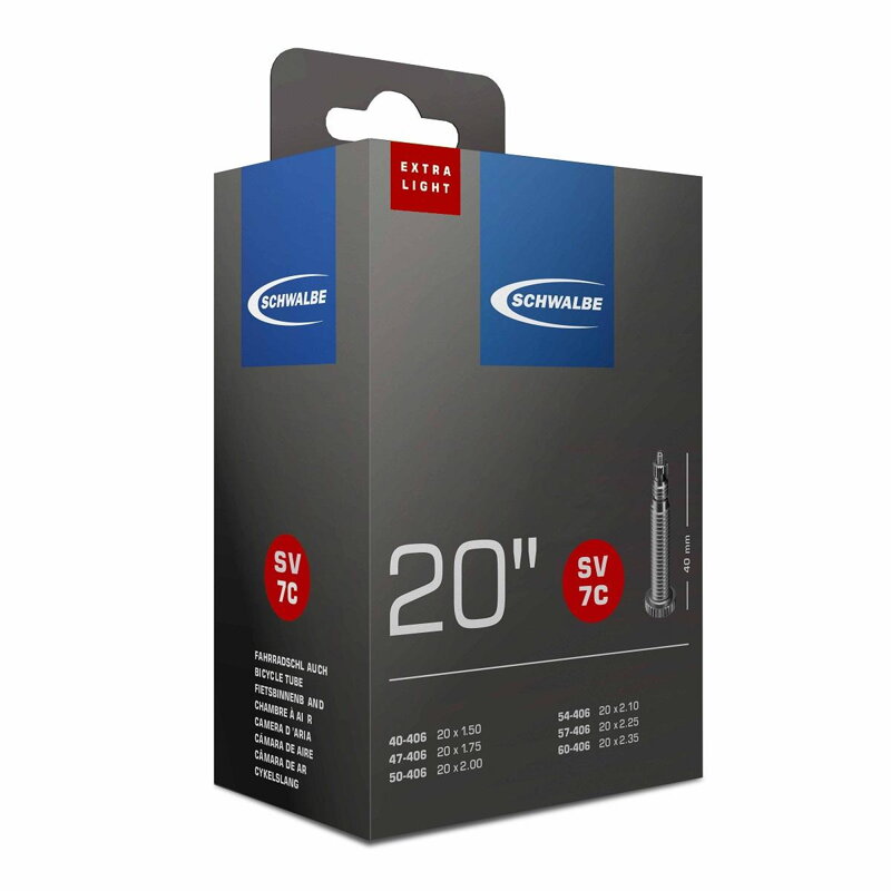 SCHWALBE Duše FV7C EXTRA LIGHT 20 40/60-406 EK 40mm 95g