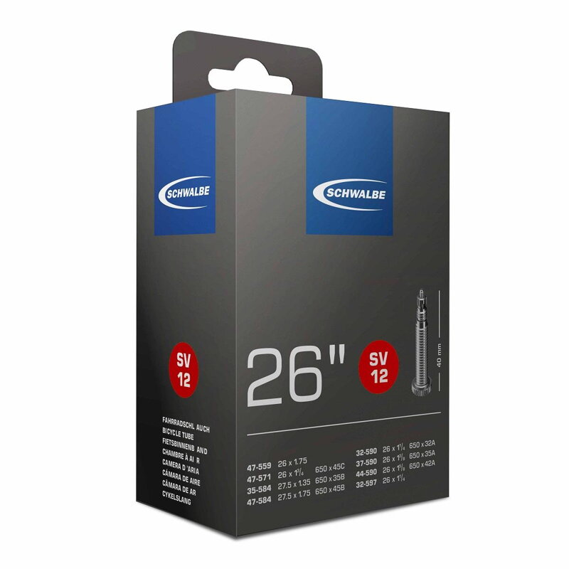 SCHWALBE Duše SV12 26x1 1/8-1.75 40mm (32/47-559/597) 140g