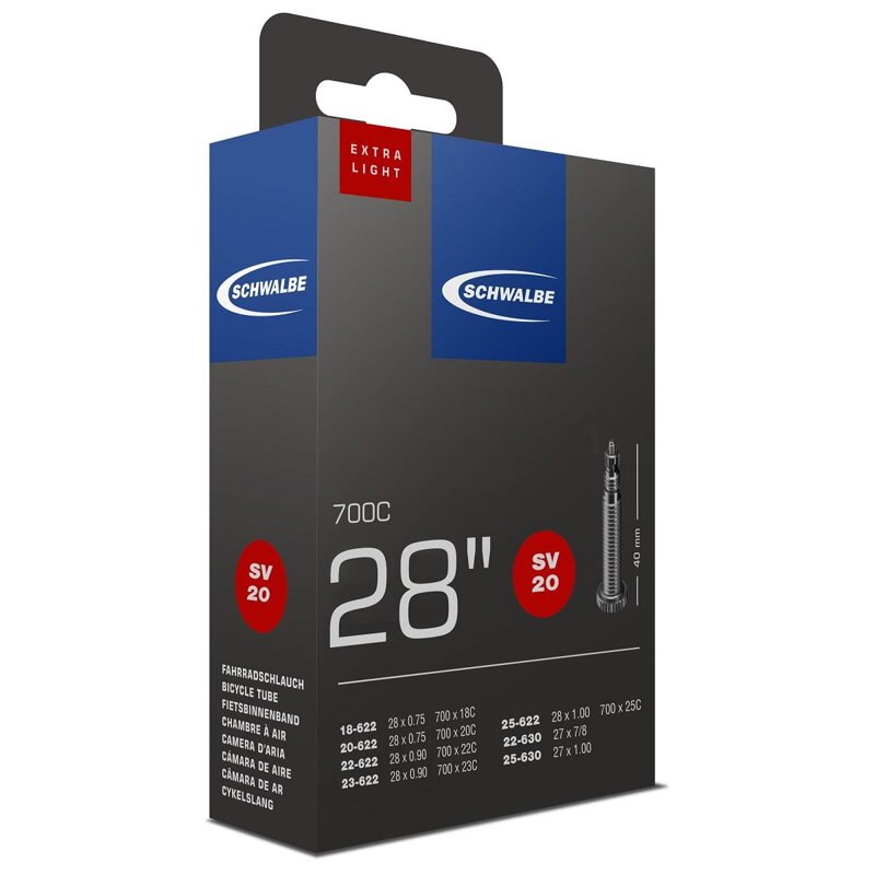 SCHWALBE Duše SV20 700x18/25C FV 40mm (18/25-622) 65g exlight