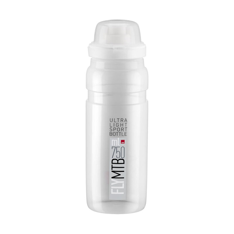 ELITE Láhev FLY MTB transparentní šedé logo 750 ml ELITE Láhev FLY MTB transparentní šedé logo 750 ml