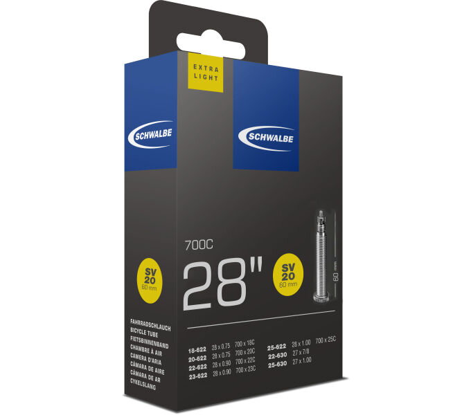 SCHWALBE Duše SV20 700x18/25C FV 60mm (18/25-622) 65g Exlight