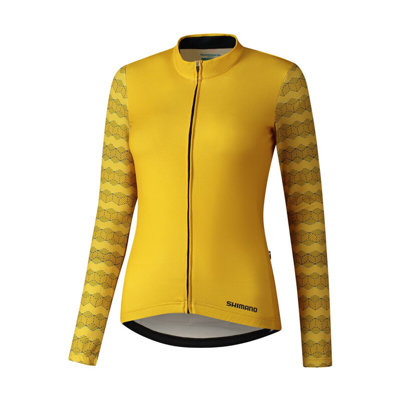 SHIMANO Dres dámský KAEDE PRINTED LONG žlutý SHIMANO Dres dámský KAEDE PRINTED LONG žlutý