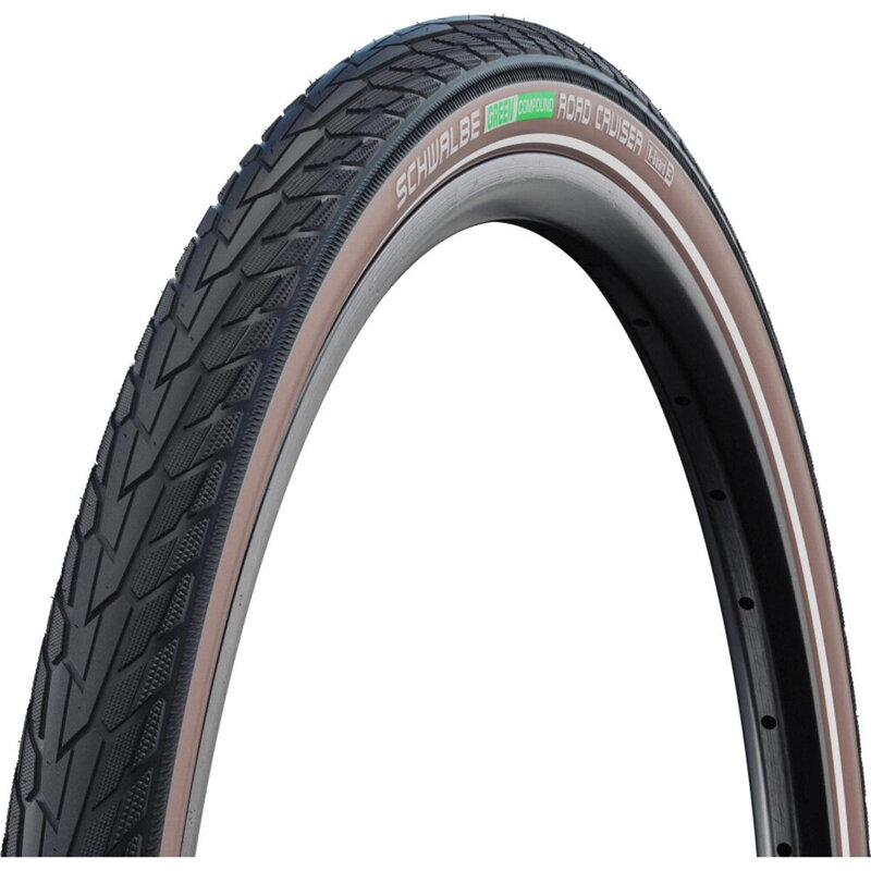 SCHWALBE Plášť ROAD CRUISER (47-622) 28x1.75 Active 50EPI K-Guard 800g Coffe reflex Green