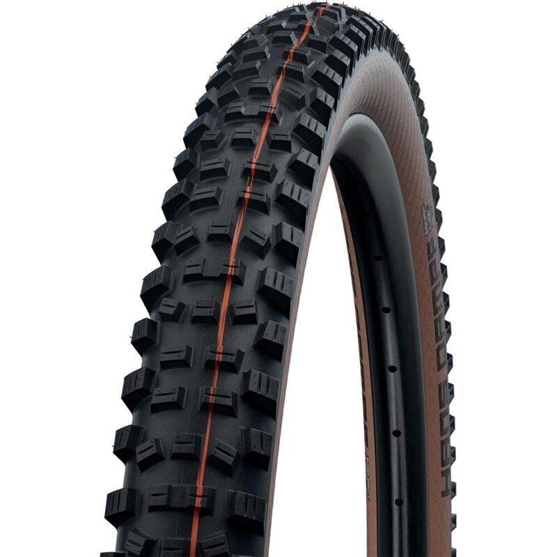 SCHWALBE Plášť HANS DAMPF 27.5x2.60 (65-584) 67EPI 1195g TLE Evo Super Trail Addix Soft hnedý bok skladací