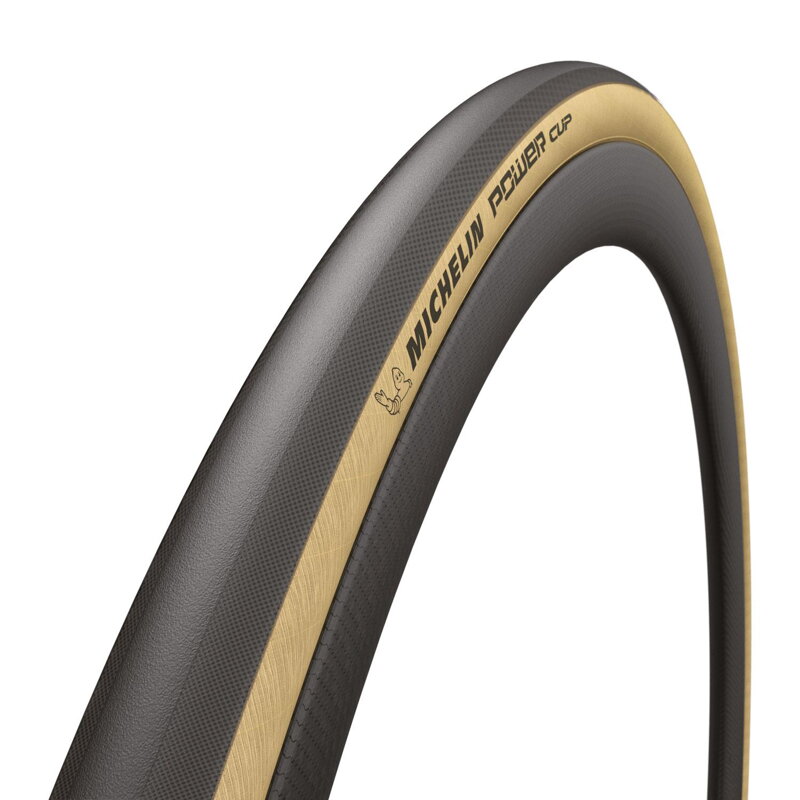 MICHELIN Plášť POWER CUP 700x25 (25-622) 2x160TPI 280g hnedý bok galuska